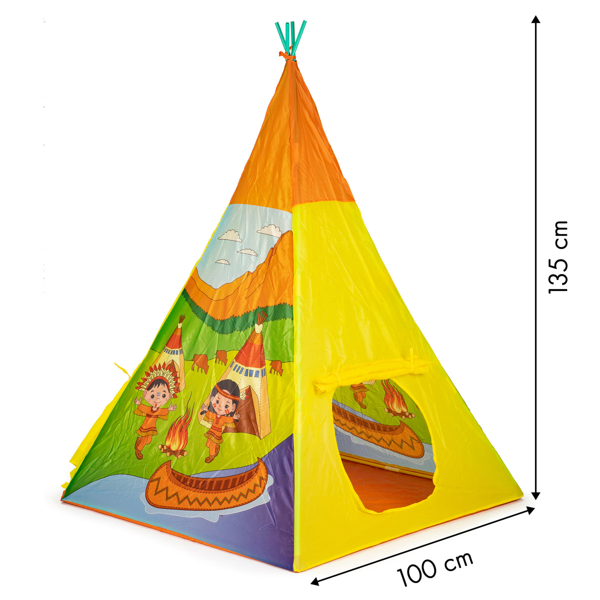 Bērnu rotaļu telts “Indiāņu tipi vigvams” IPLAY | EcoToys