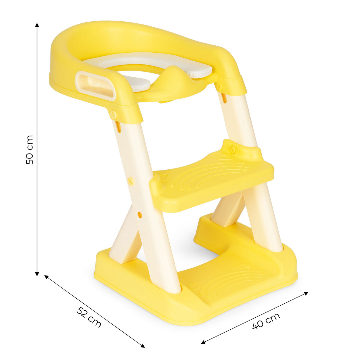 Bērnu podiņš ar kāpnītēm, dzeltens | EcoToys