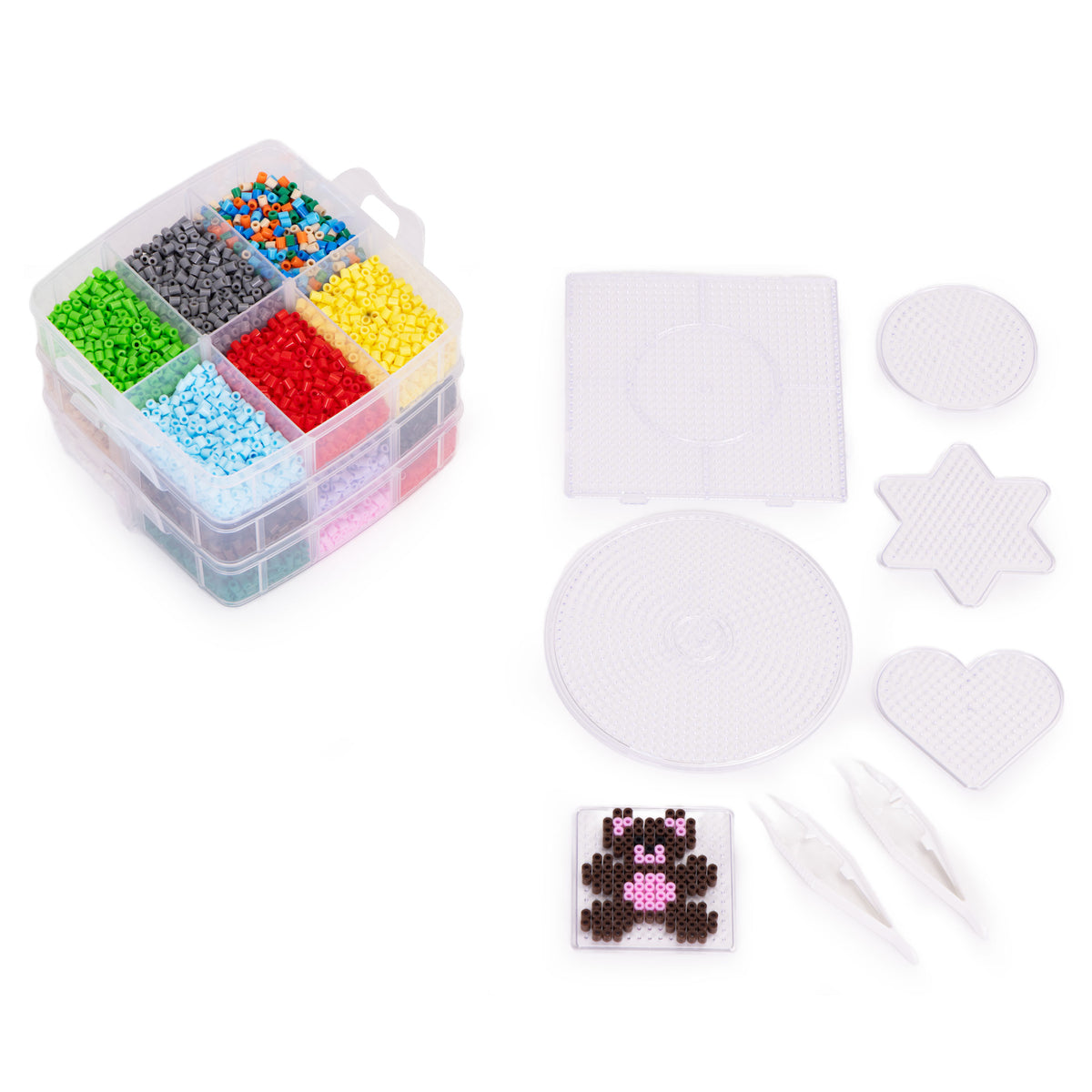 Gludināmās pērlītes XXL, 9000 gab., koferis ar trafaretiem | EcoToys