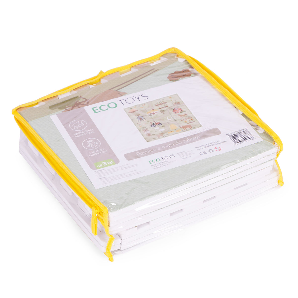 Liels EVA putu paklājs “Ferma” 90,5x90,5 cm, 21 gab. | EcoToys