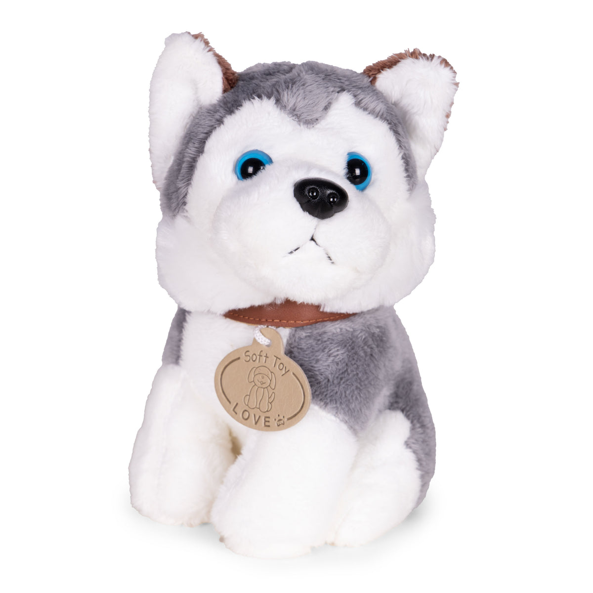 Plīša kucēns somā “Haskijs” + suku birste | EcoToys