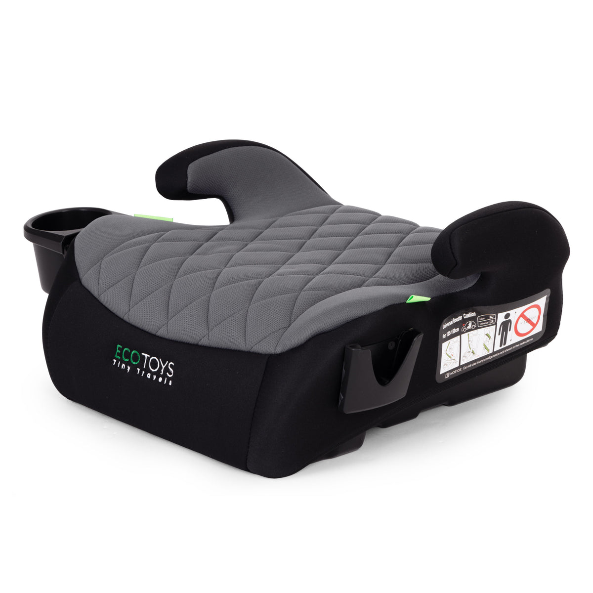 Bērnu autosēdeklis-paliktnis i-SIZE, 125–150 cm, ar glāzes turētāju | EcoToys