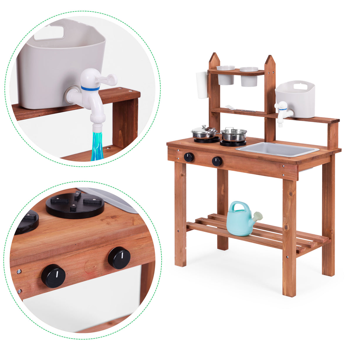 Bērnu āra “dubļu virtuve” no egles koka | EcoToys