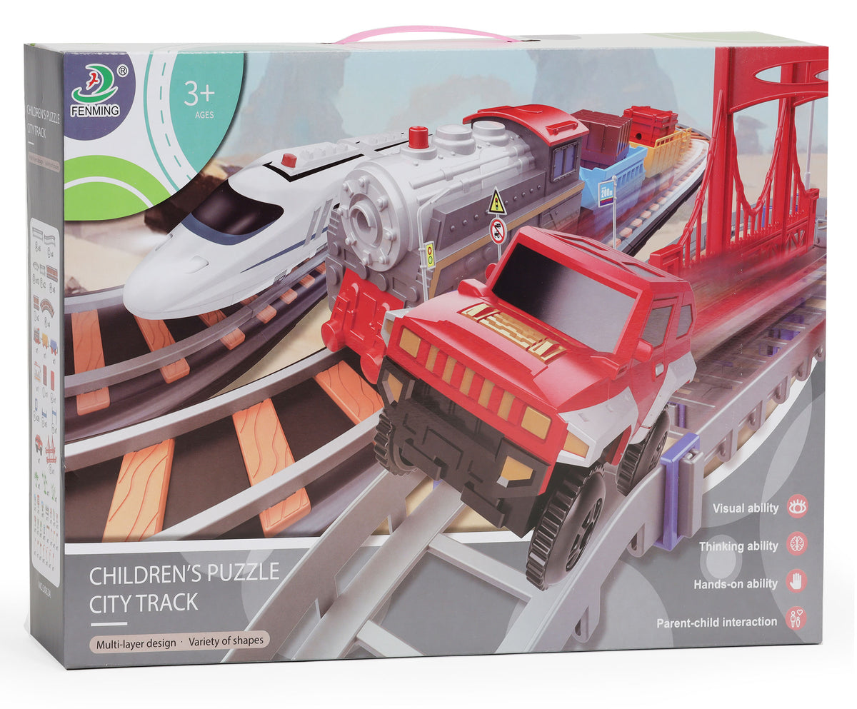 Elektriskā auto trase “Pilsēta”, 2 trases, 108 gab. | EcoToys