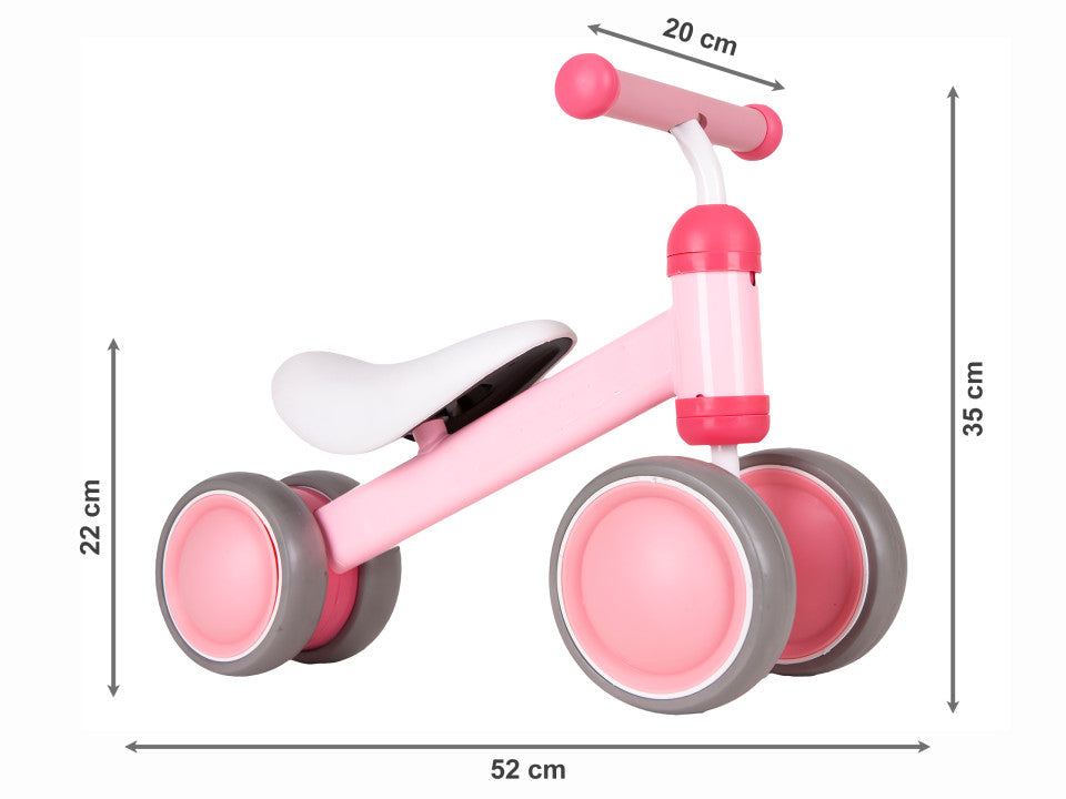 Līdzsvara velosipēds – mini velosipēds bērniem, rozā | EcoToys