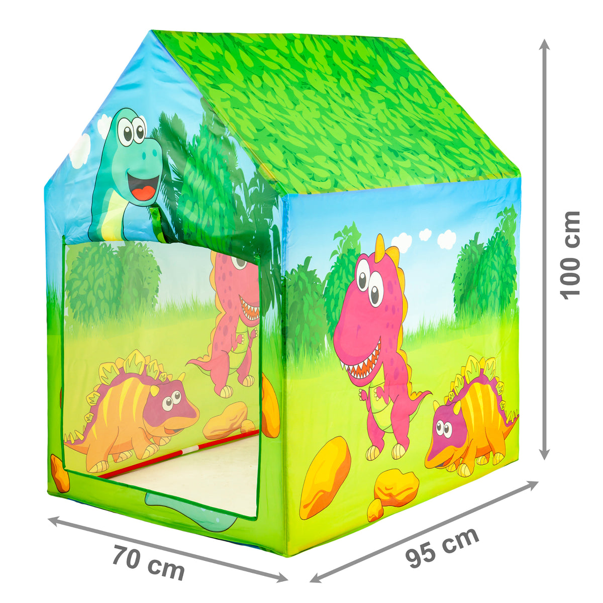 Bērnu rotaļu telts “Dinozauru māja” ar bumbiņu baseinu IPLAY | EcoToys