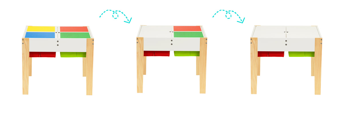 Koka bērnu mēbeļu komplekts: galds + 2 krēsli | EcoToys