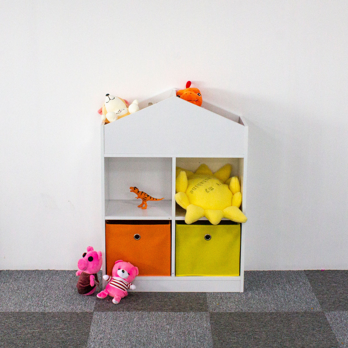 Koka bērnu plaukts – leļļu mājas organizators ar nodalījumiem | EcoToys