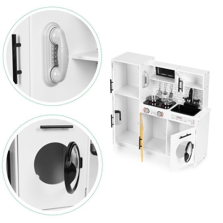 Liela koka virtuve bērniem ar skaņu un LED MAGIC KITCHEN