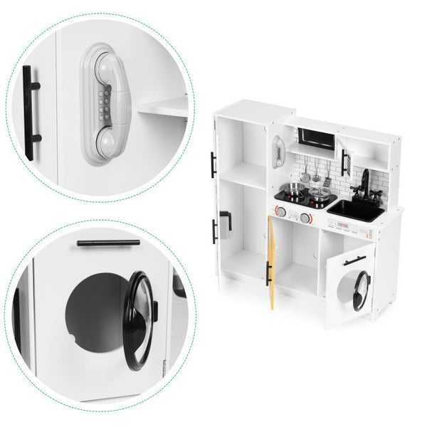 Liela koka virtuve bērniem ar skaņu un LED MAGIC KITCHEN
