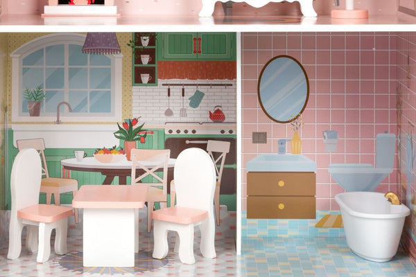 Liela leļļu māja ar mēbeļu komplektu BARBIE