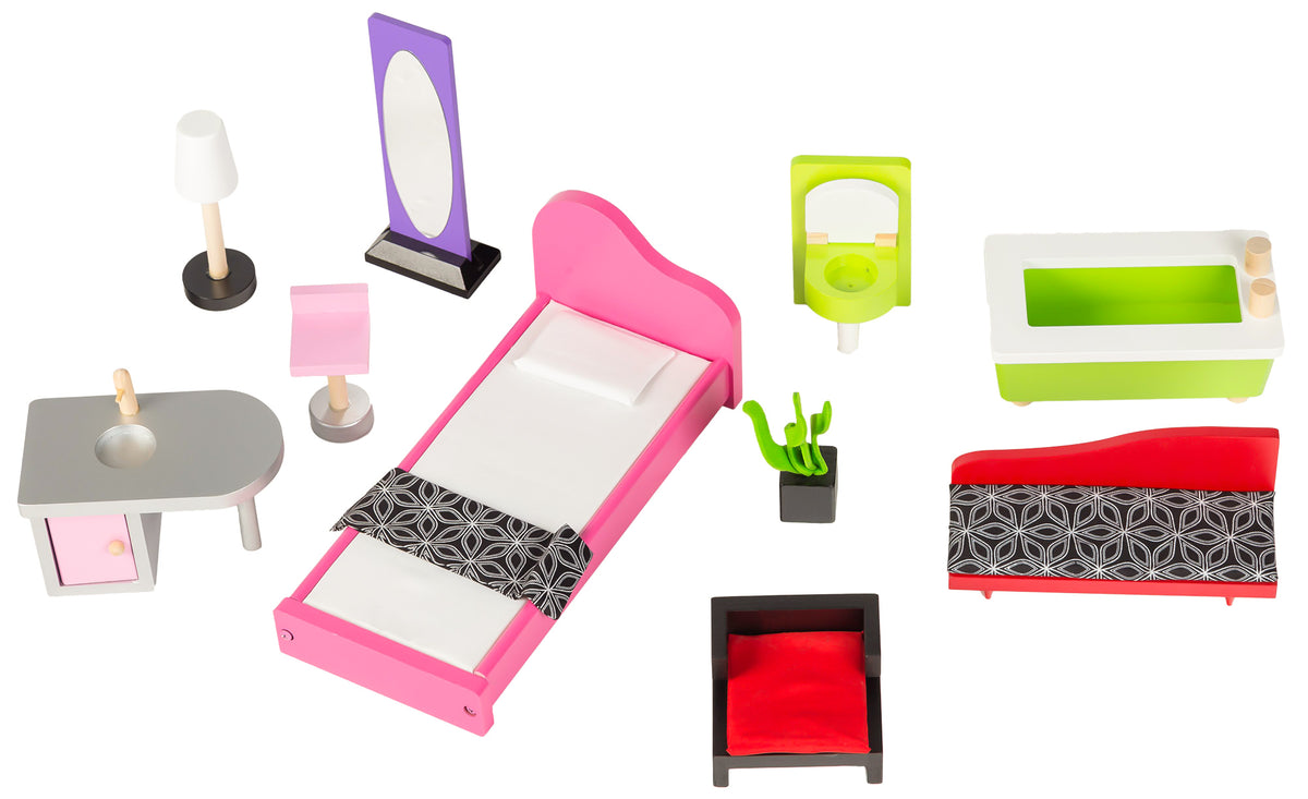 Liela koka leļļu māja ar liftu “Malibu Residence” | EcoToys