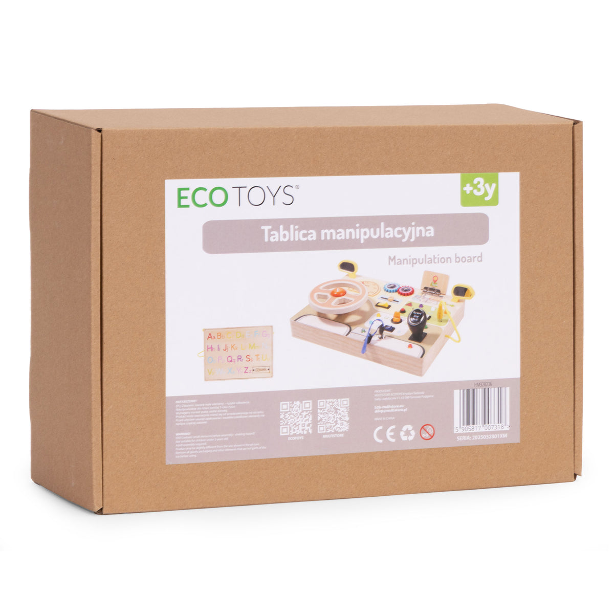 Koka LED sensorais dēlis bērniem ar auto stūri, 14 gab. | EcoToys