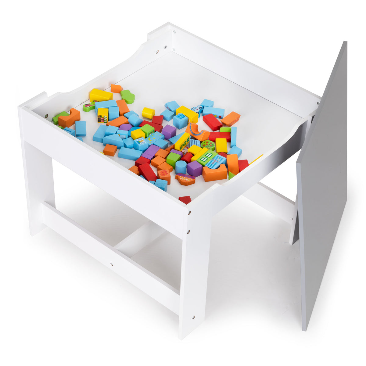 Koka bērnu mēbeļu komplekts: galds ar tāfeli + 2 krēsli | EcoToys