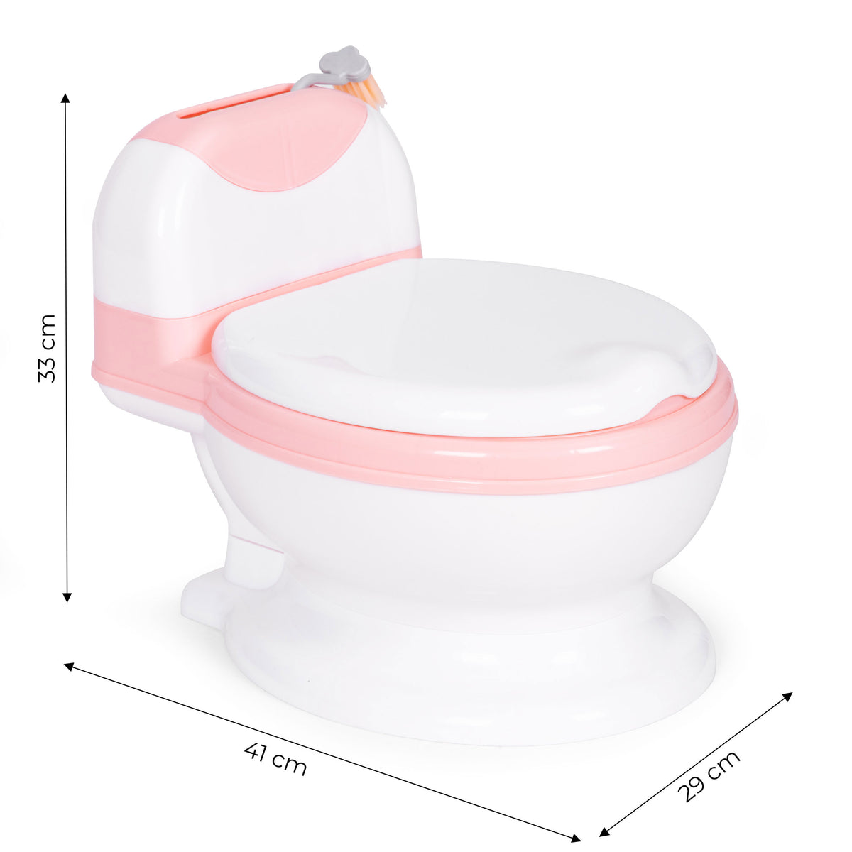Bērnu podiņš ar izņemamu ieliktni, vāku un birsti | EcoToys