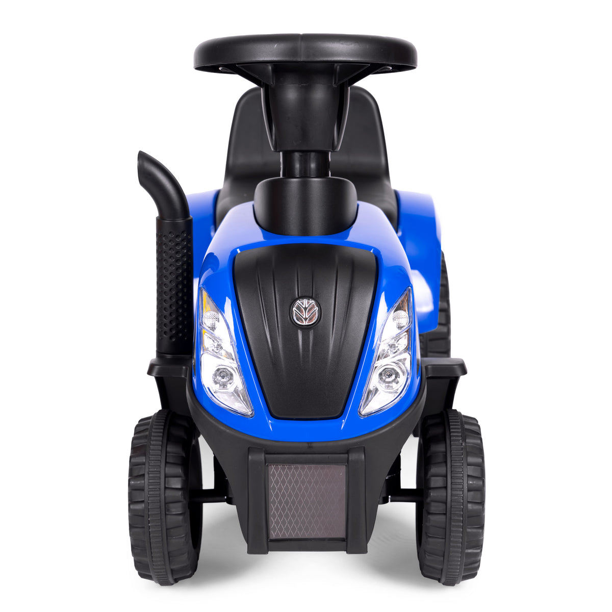 Bērnu stumjamais traktors New Holland ar piekabi, interaktīvu stūri un skaņām, zils | EcoToys