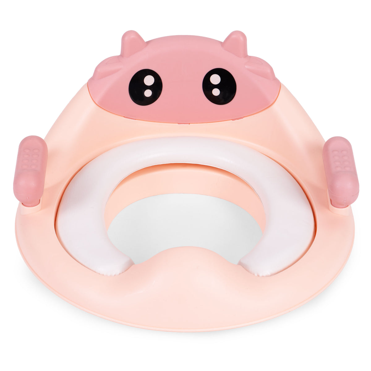 Tualetes sēdeklis bērniem ar pakāpieniem un platformu, rozā | EcoToys
