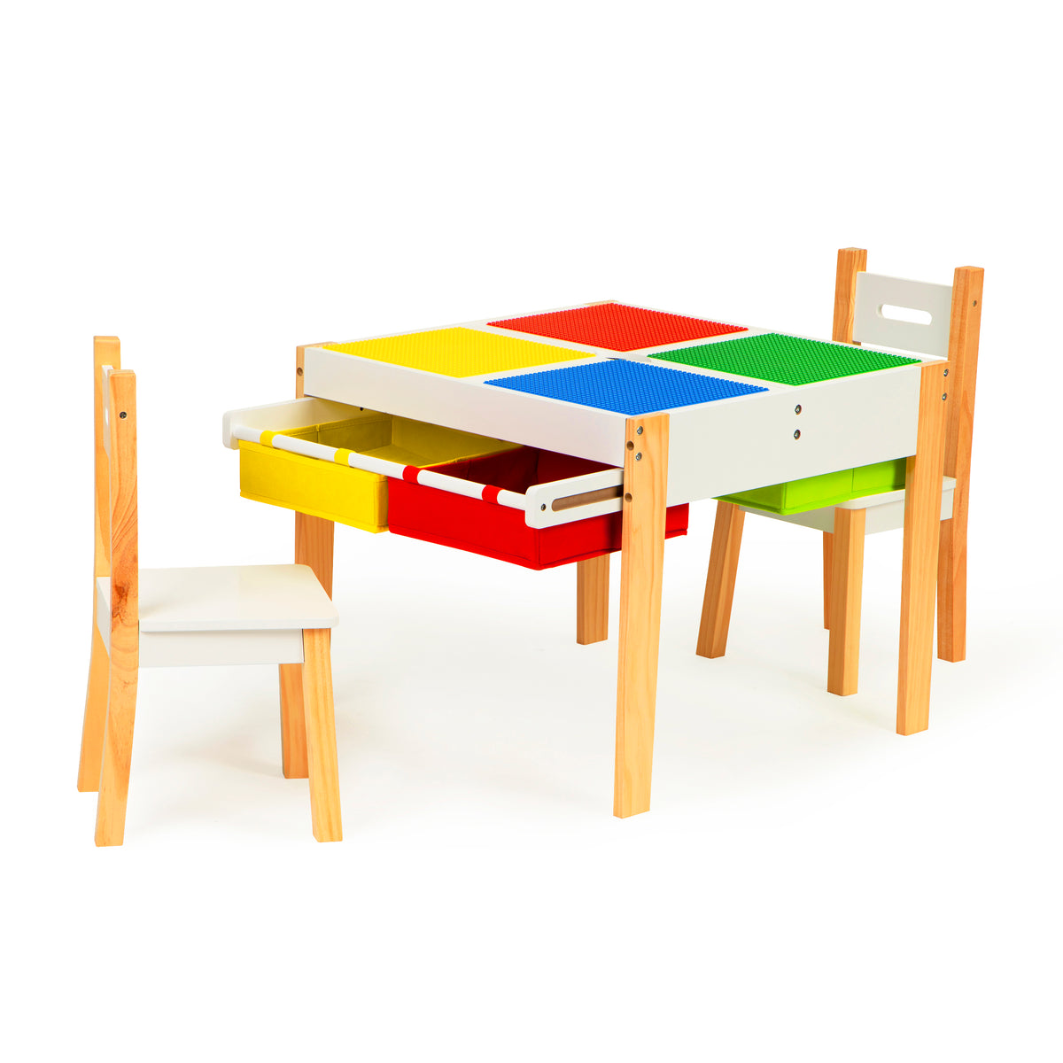 Koka bērnu mēbeļu komplekts: galds + 2 krēsli | EcoToys