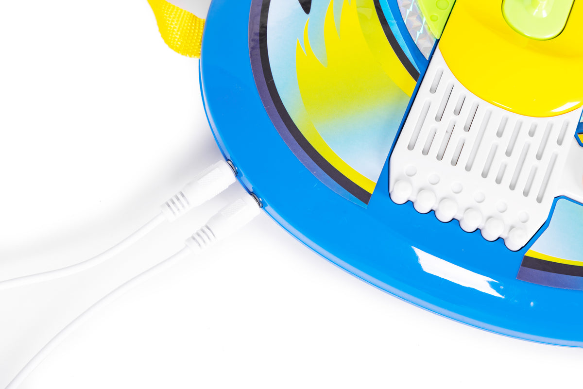 Elektriskā ģitāra un mikrofons ar statīvu bērniem, MP3, zila | EcoToys