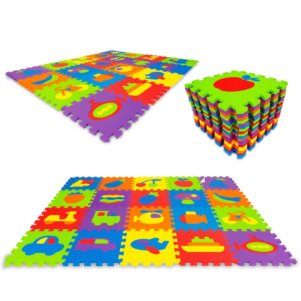 EVA putu izglītojošais puzles paklājs 148x119 cm, 20 gab. | EcoToys