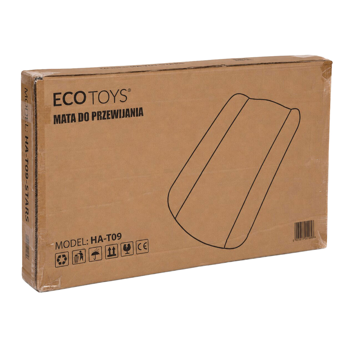 Ciets profilēts pārtinamais paliktnis 85x50 cm gultiņai un kumodei “Dinozauri” | EcoToys