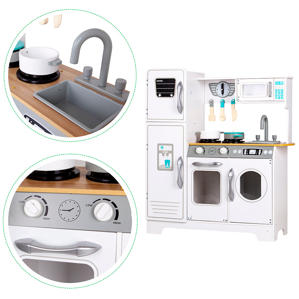 Liela balta koka bērnu virtuve | EcoToys