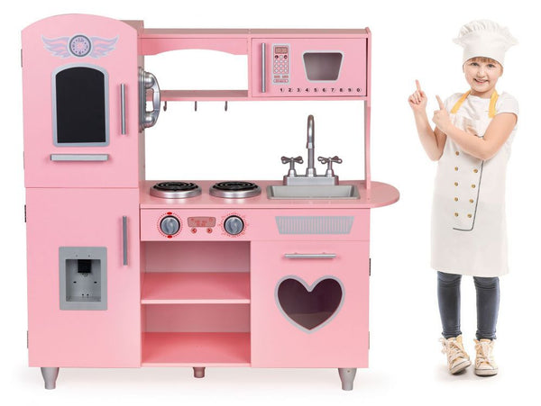 Liela koka virtuve bērniem ar skaņas efektiem PINK HEART