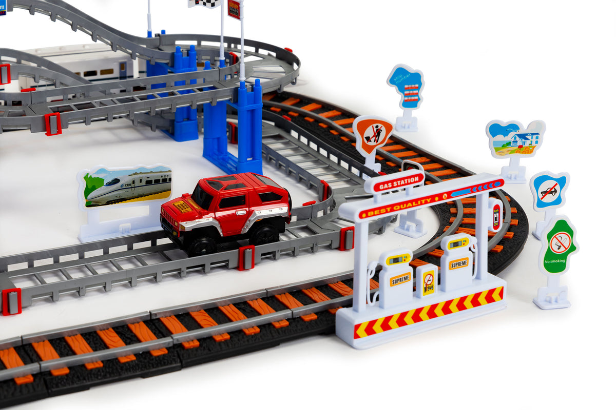 Elektriskā auto trase “Pilsēta”, 2 trases, 108 gab. | EcoToys