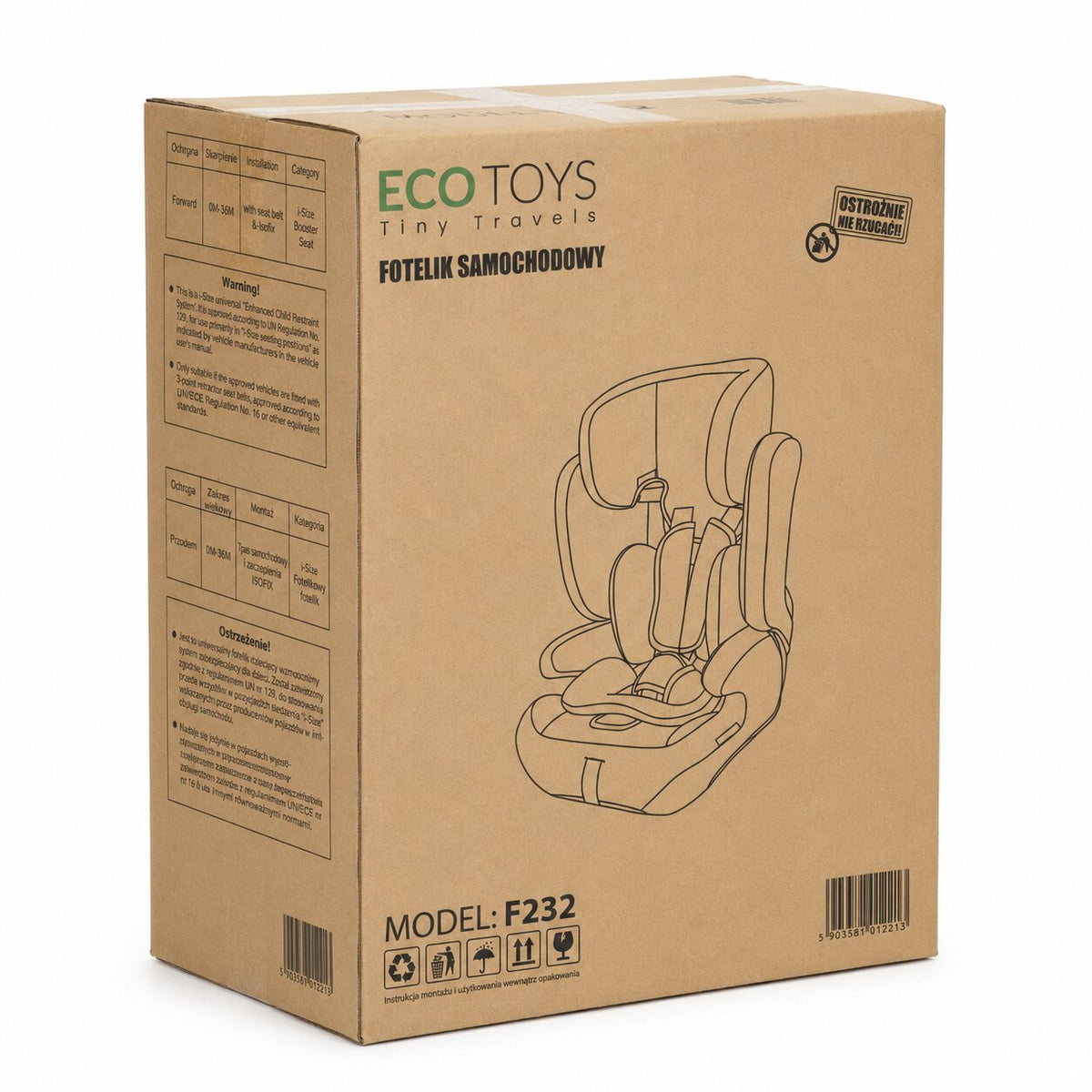 Bērnu autosēdeklis 76–150 cm R129 ar glāzes turētāju | EcoToys