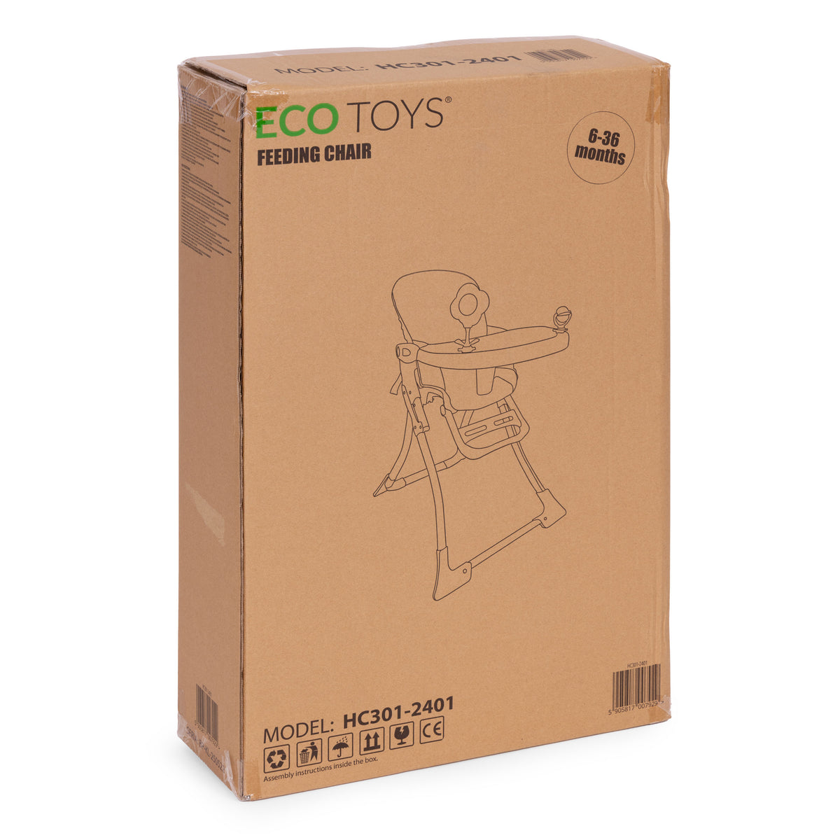 Saliekams barošanas krēsliņš ar rotaļlietām | EcoToys