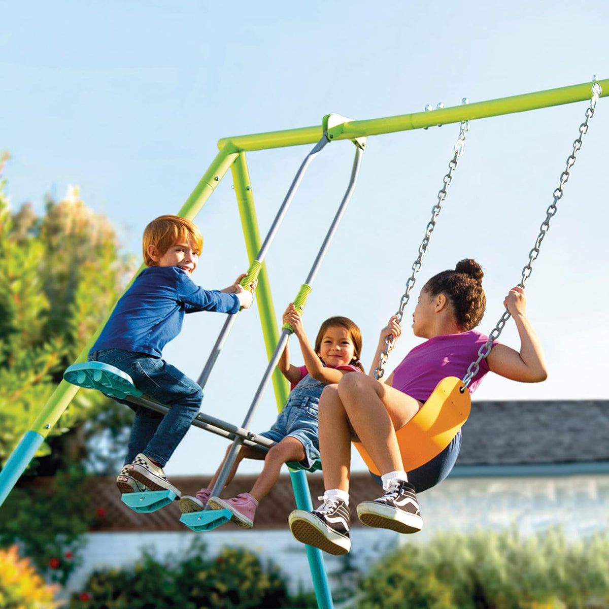 Dubultās dārza šūpoles bērniem – glaiders INTEX 44120 | EcoToys
