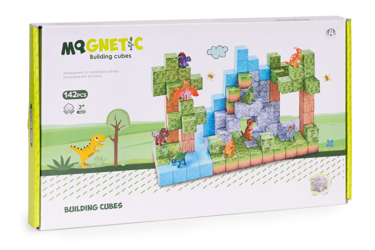 Magnētiskais konstruktors bērniem “Dinozauri”, 142 gab. | EcoToys