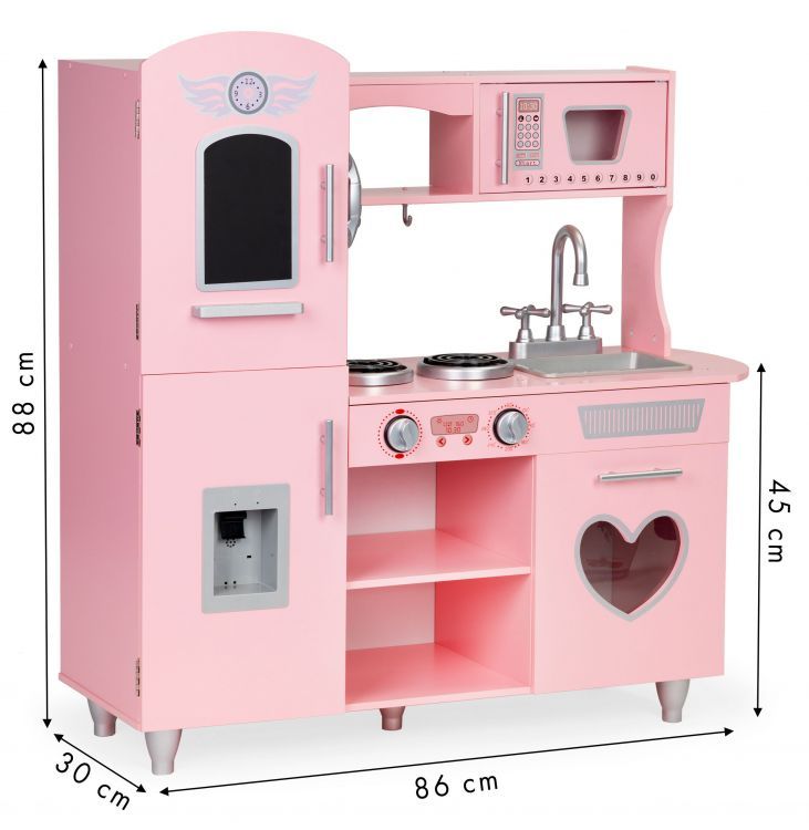 Liela koka virtuve bērniem ar skaņas efektiem PINK HEART