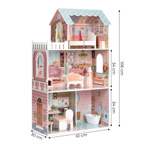 Liela leļļu māja ar mēbeļu komplektu BARBIE