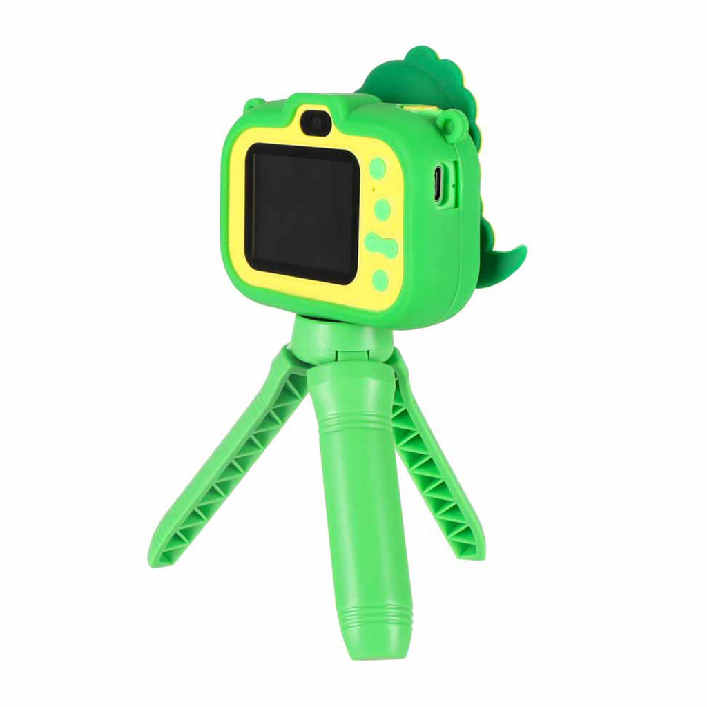 Bērnu digitālā kamera uz statīva dinozaurs zaļš | EcoToys