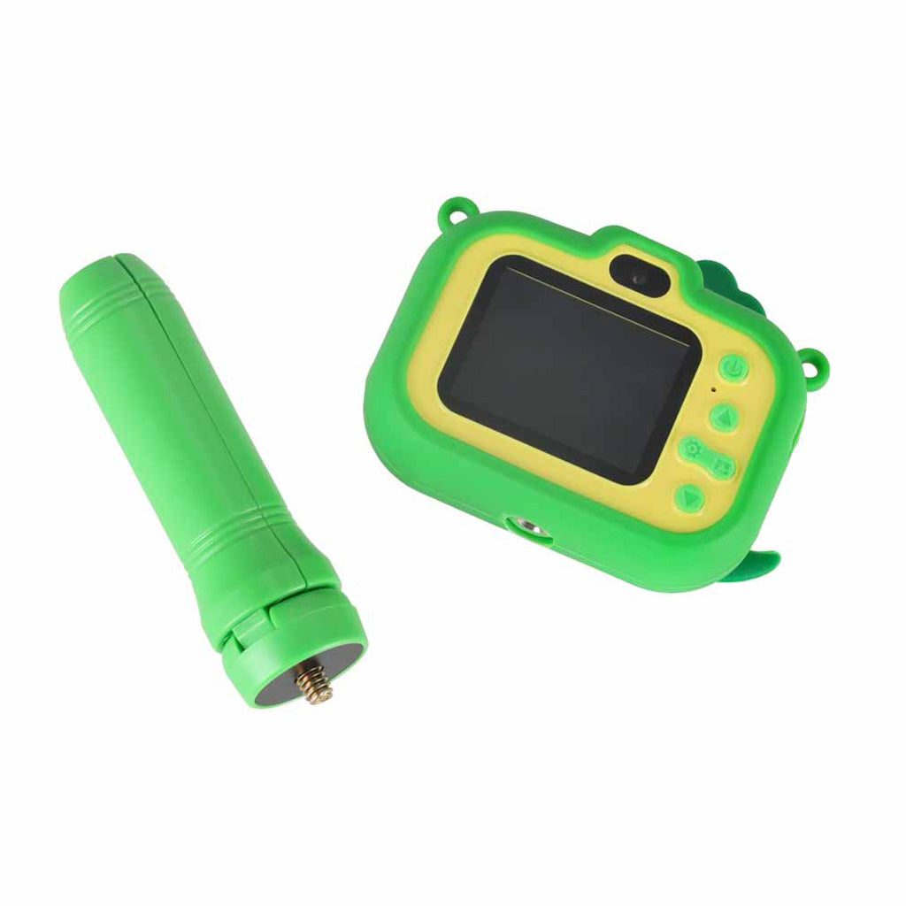 Bērnu digitālā kamera uz statīva dinozaurs zaļš | EcoToys