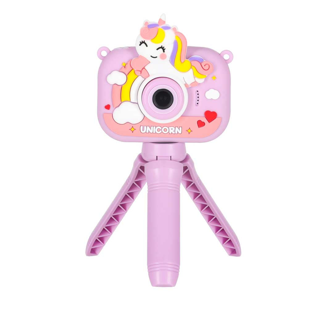 Bērnu digitālā kamera ar statīvu “Vienradzis”, violeta | EcoToys