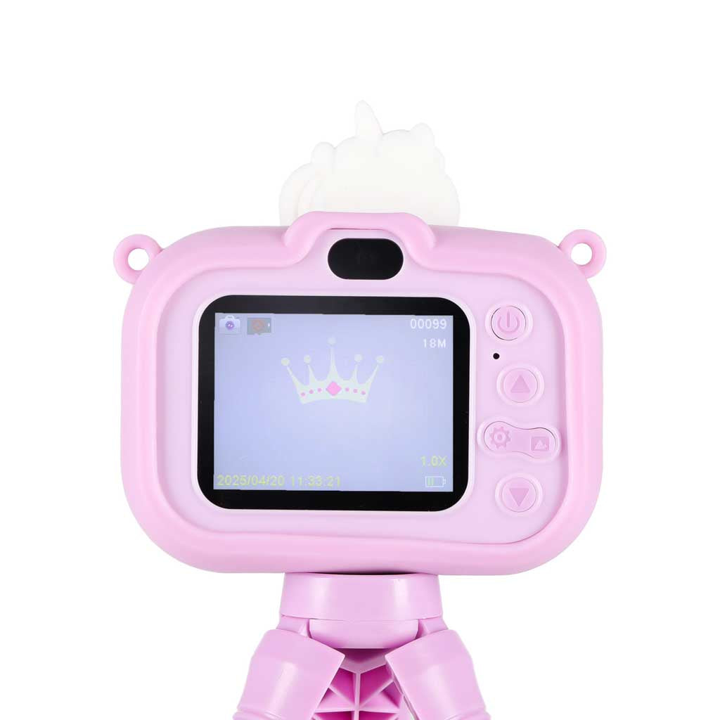 Bērnu digitālā kamera ar statīvu “Vienradzis”, violeta | EcoToys