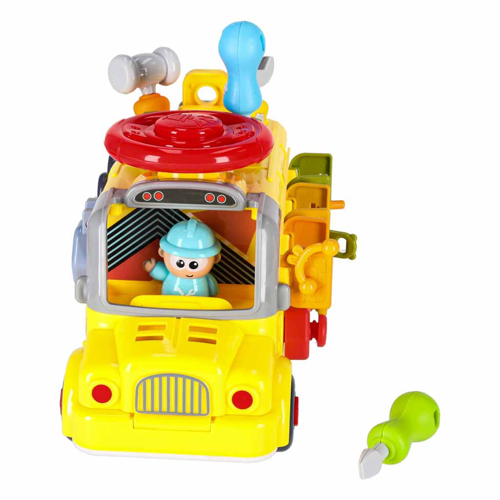 Montessori autobuss ar skrūvgriezi 6in1 – manipulāciju rotaļlieta | EcoToys