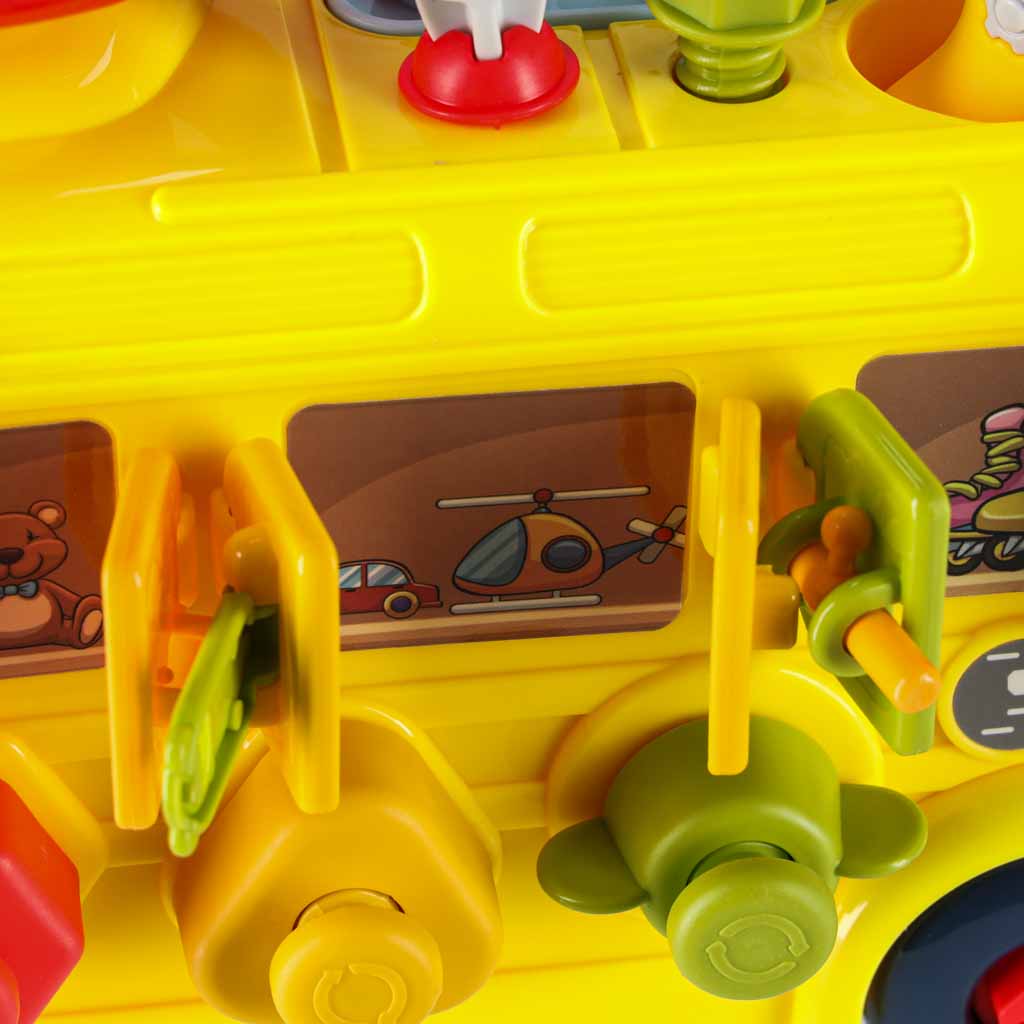 Montessori autobuss ar skrūvgriezi 6in1 – manipulāciju rotaļlieta | EcoToys