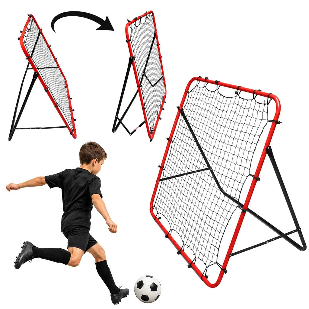 Futbola vārti bērniem ar atlēcienu treniņiem, 125x125 cm | EcoToys
