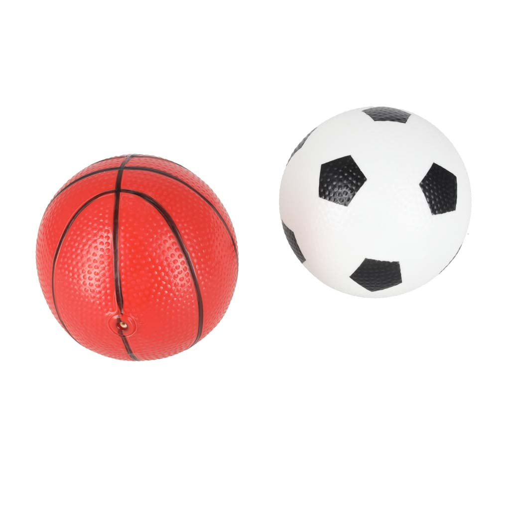 Futbola vārti un basketbola grozs 2in1 ar bumbām un sūkni | EcoToys
