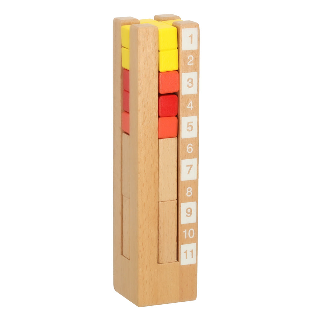Izglītojoši koka klucīši Montessori puzle krāsaina