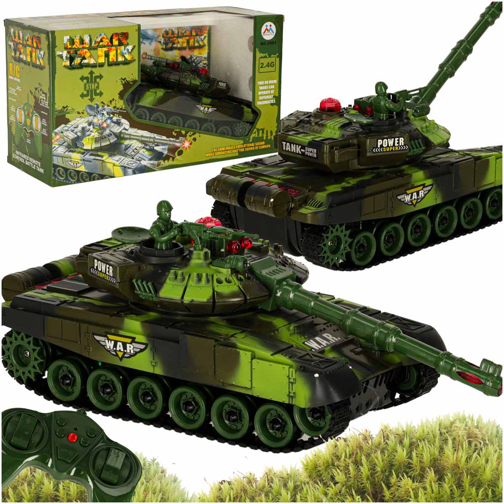 Tālvadības tanks 9993, 2,4 GHz, meža kamuflāža | EcoToys