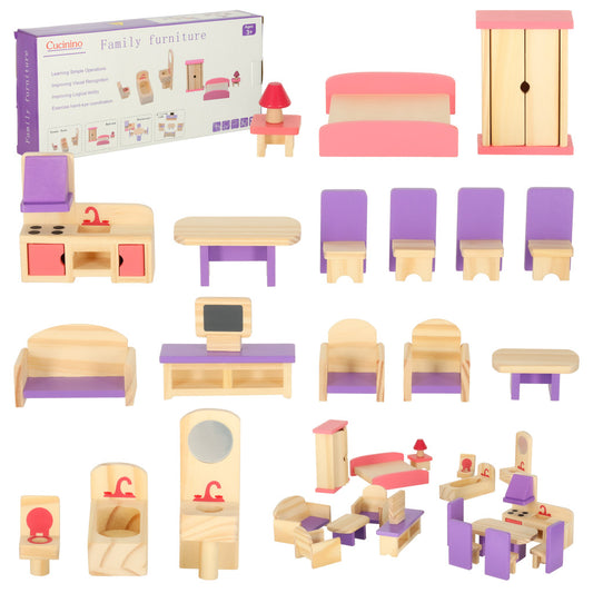 Leļļu mājas mēbeles koka VIOLA | EcoToys