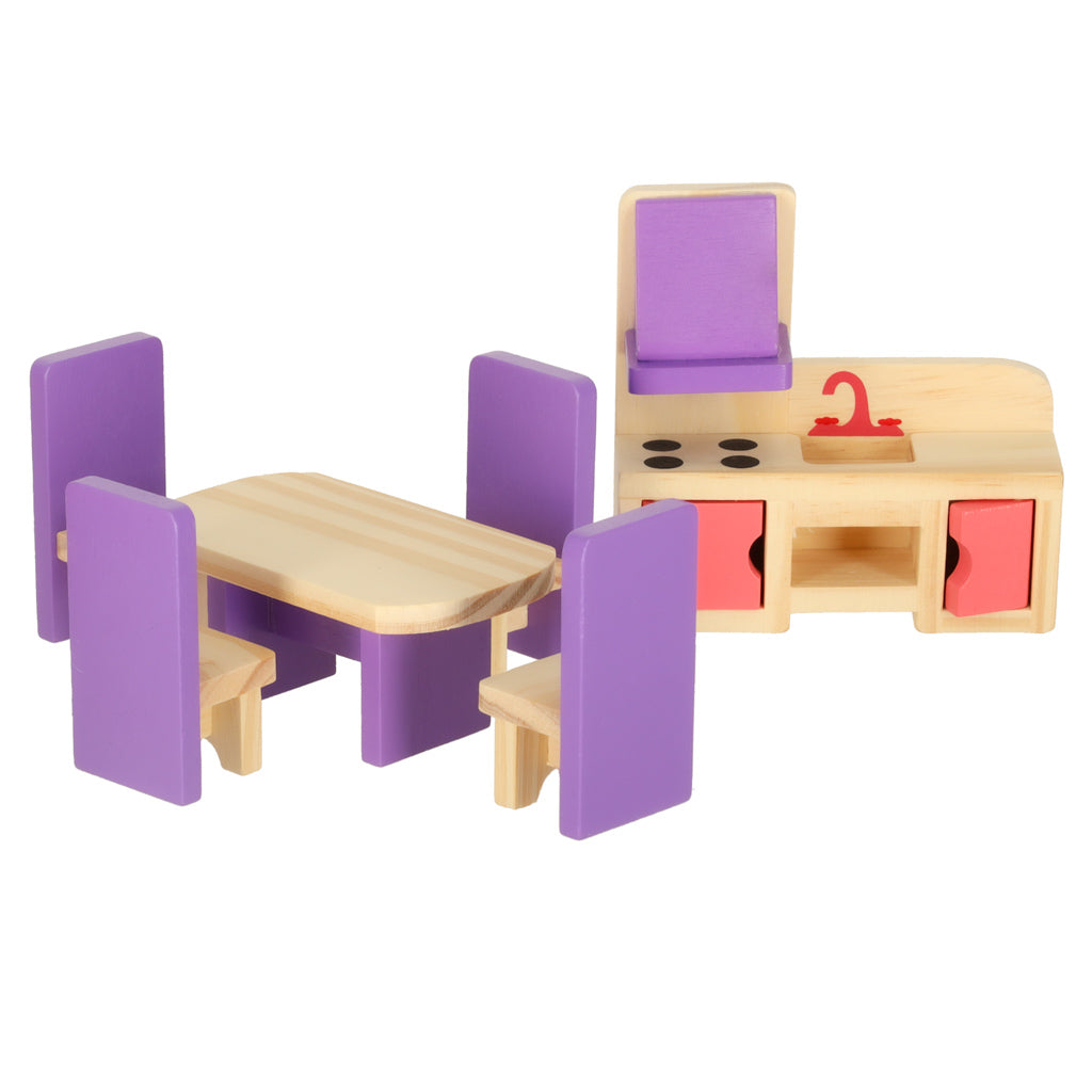 Leļļu mājas mēbeles koka VIOLA