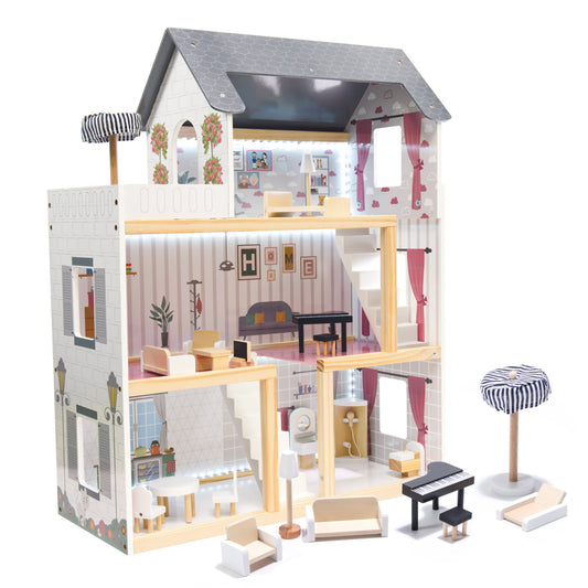 Koka leļļu māja RUMĪ | EcoToys
