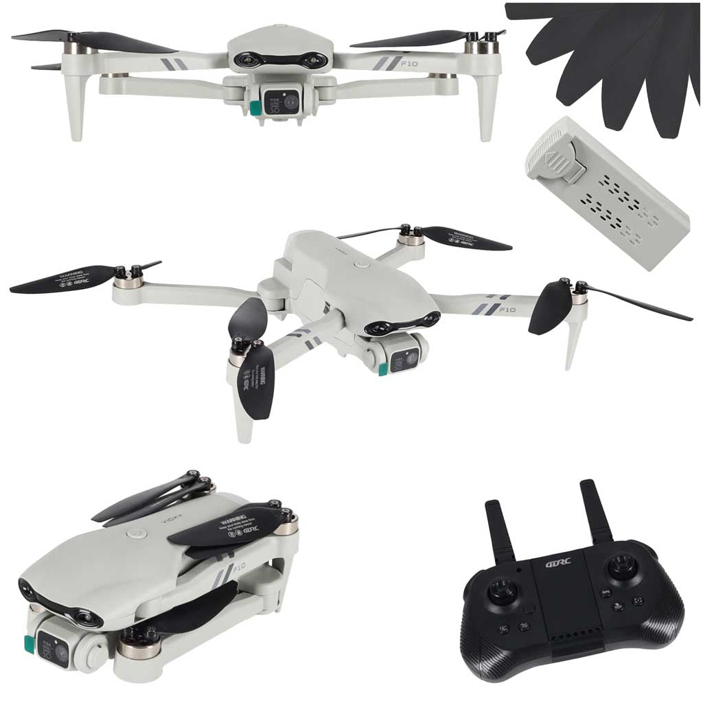 RC dronis 4DRC F10 ar GPS un FPV kameru, 3,7 V | EcoToys