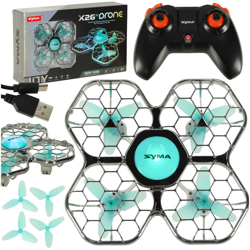 Syma X26PRO 2.4GHz Wi-Fi RC drons melns | EcoToys