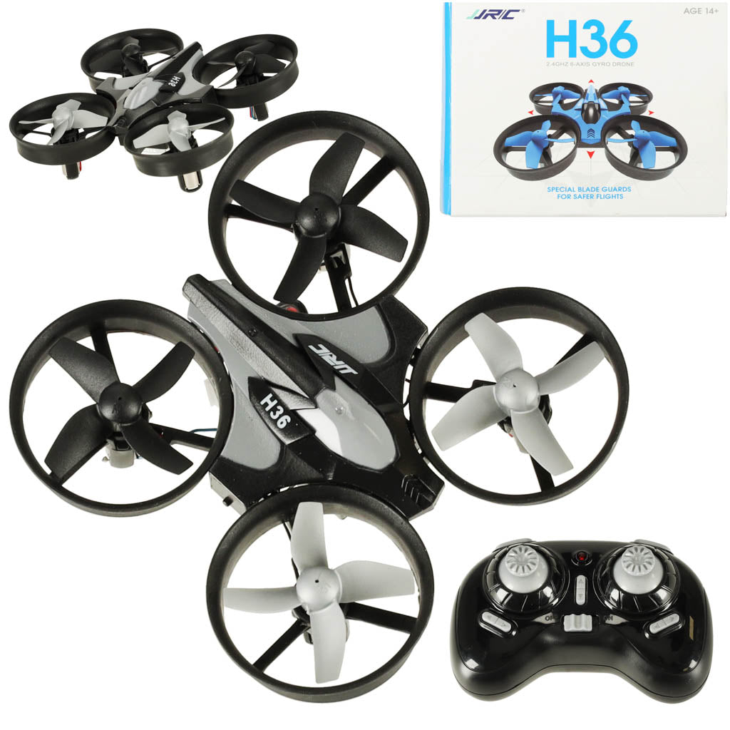 Mini drons JJRC H36 ar 6 asu stabilizāciju, 2,4 GHz, melns | EcoToys